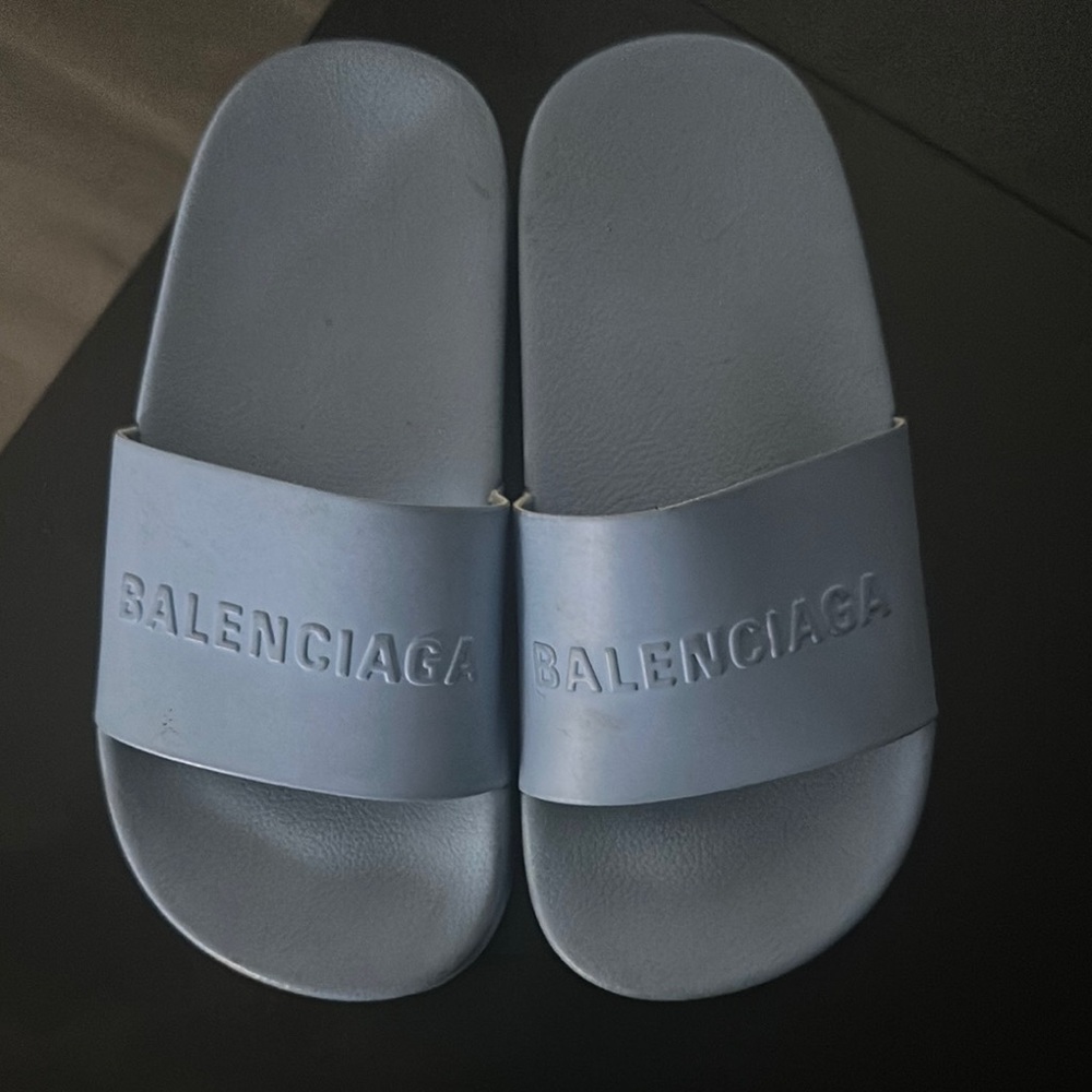 Balenciaga Slate Blue Sandals